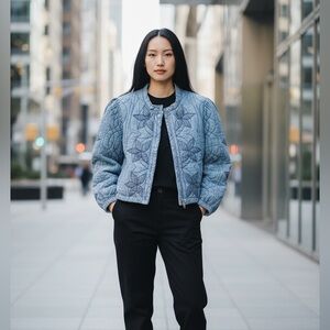 Free People Quinn Quilted Bomber Jacket